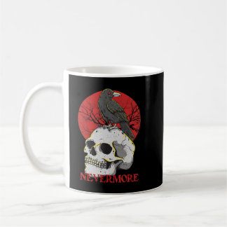 Skull Nevermore Gothic Crow Raven Skull Head Emo P Koffiemok