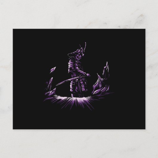 Skull Ninja Samurai Japan Kendo Katana Swords Gift Briefkaart (Voorkant)