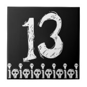 Skull Number Tile Tegeltje (Voorkant)
