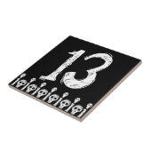 Skull Number Tile Tegeltje (Zijkant)