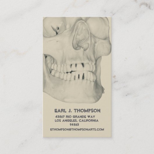 Skull of Teeth Business of Name Card Visitekaartje (Voorkant)