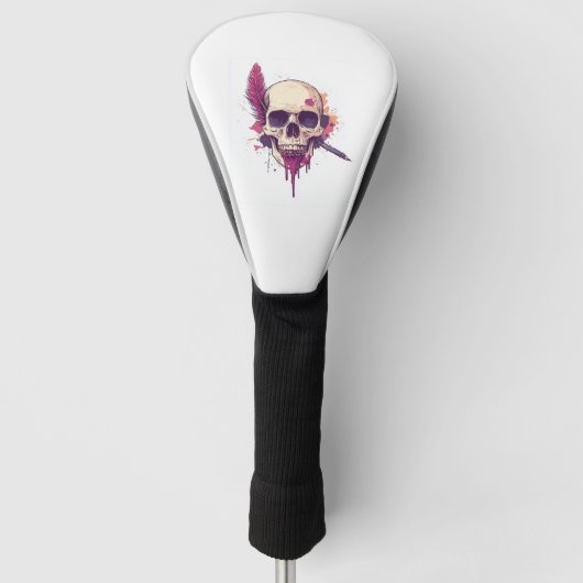Skull of the Grim Poet Golfheadcover (Voorkant)