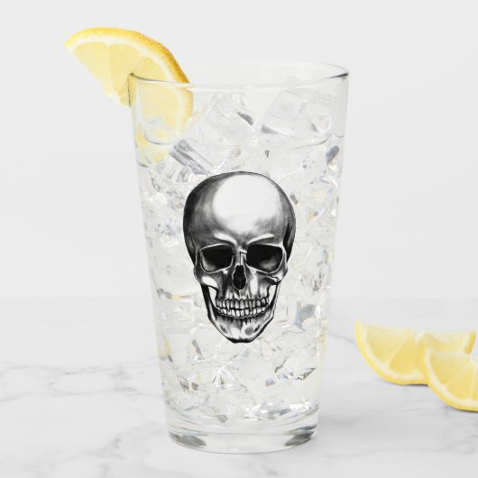 Skull Old School Glas (Voorkant ijs)