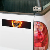 Skull on fire bumpersticker (Op Truck)