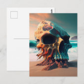 Skull on the beach briefkaart (Voorkant / Achterkant)