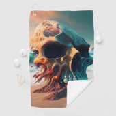 Skull on the beach golfhanddoek (Insitu)