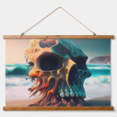 Skull on the beach hangend wandkleed (Voorkant)