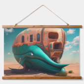 Skull on the beach hangend wandkleed (Voorkant 3)