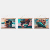 Skull on the beach hangend wandkleed (Driedubbel)