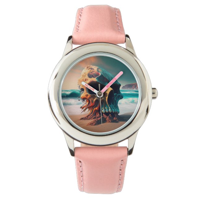 Skull on the Beach Horloge (Voorkant)