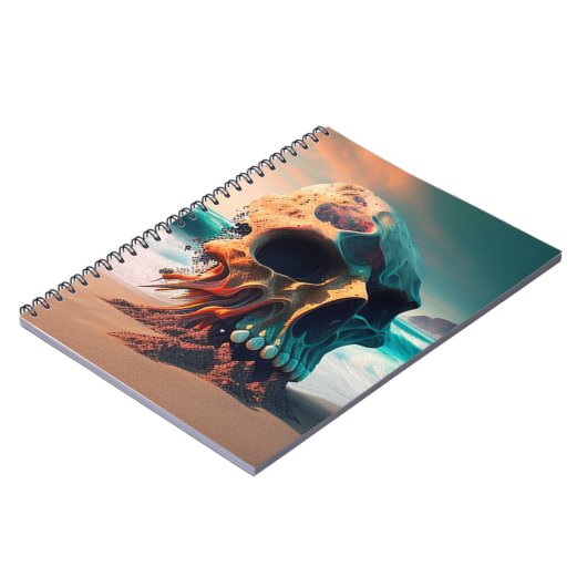 Skull on the Beach Notitieboek (Linkerzijde)