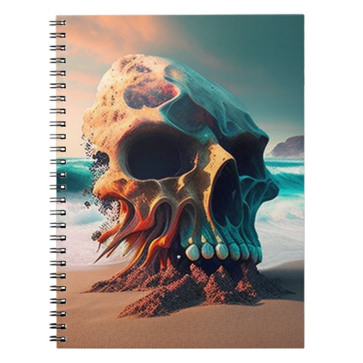 Skull on the Beach Notitieboek (Voorkant)