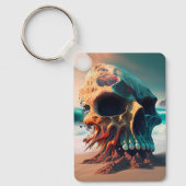 Skull on the beach sleutelhanger (Voorkant)