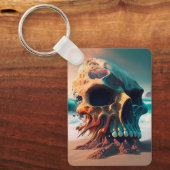 Skull on the beach sleutelhanger (Voorkant)