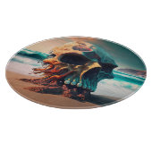 Skull on the Beach Snijplank (Hoek)