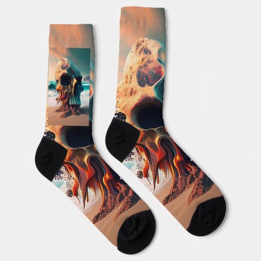 Skull on the beach sokken (Rechts)