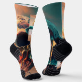 Skull on the beach sokken (Gebogen)