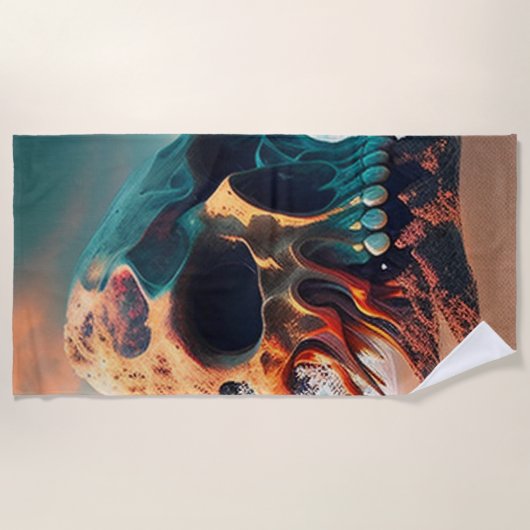 Skull on the Beach Strandlaken (Voorkant)