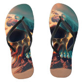Skull on the beach teenslippers (Voetbed)