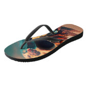 Skull on the beach teenslippers (Schuin)