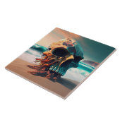 Skull on the Beach Tegeltje (Zijkant)