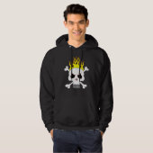 Skull One met kruisingen van Botten en Mannen Hoodie (Voorkant volledig)