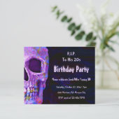 Skull Paarse Birthday Party RIP naar zijn begrotin (Staand voorkant)