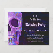 Skull Paarse Birthday Party RIP naar zijn begrotin (Voorkant)