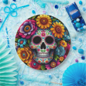 Skull Paper Bord! Papieren Bordje (Feest)