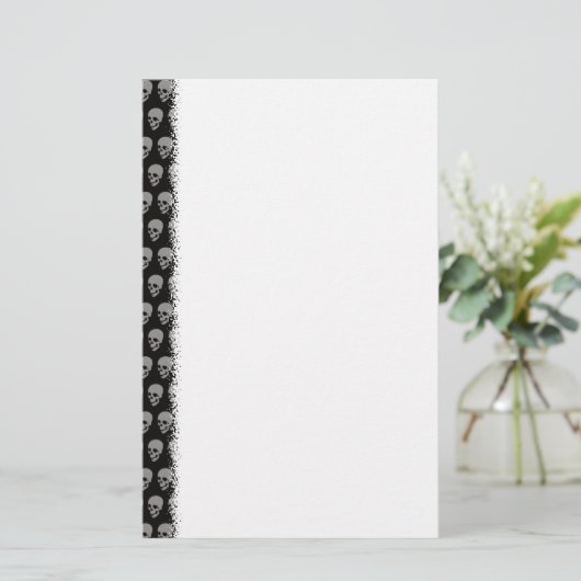 Skull Pattern Briefpapier (Staand voorkant)