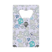Skull Pattern Creditkaart Flessenopener (Voorkant)
