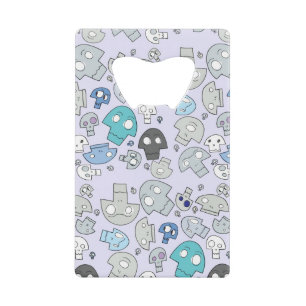 Skull Pattern Creditkaart Flessenopener