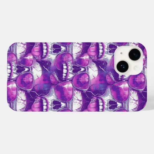 Skull Pattern Design met Paarse zonnebril Case-Mate iPhone Case (Achterkant (horizontaal))