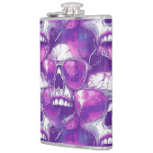 Skull Pattern Design met Paarse zonnebril Heupfles (Links)