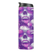 Skull Pattern Design met Paarse zonnebril Thermosbeker (Geroteerd rechts)