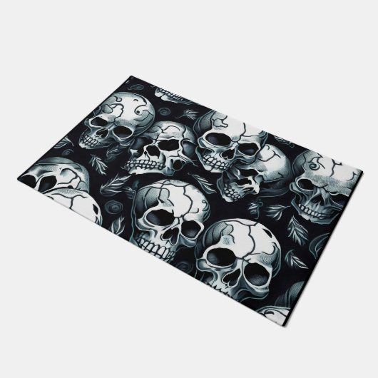 Skull Pattern Deurmat (Schuin)
