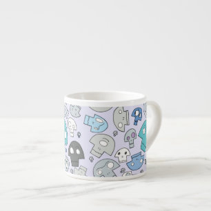 Skull Pattern Espresso Kop