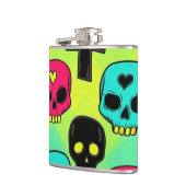 Skull Pattern Flask Heupfles (Links)