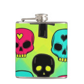 Skull Pattern Flask Heupfles (Voorkant)