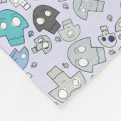 Skull Pattern Fleece Deken (Hoek)