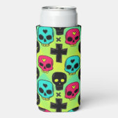 Skull Pattern Foam Can/Bottle Cooler (Seltzer Achterkant)