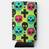 Skull Pattern Foam Can/Bottle Cooler (Achterkant)
