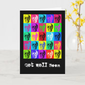 Skull Pattern Get Well Soon Kaart (Gele Bloem)