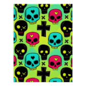 Skull Pattern Glossy Poster (Voorkant)