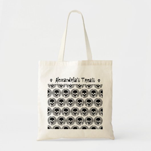 Skull Pattern Halloween Punk Gothic Trick or treat Tote Bag (Voorkant)
