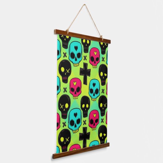 Skull Pattern Hangend Wandkleed (Gebogen)