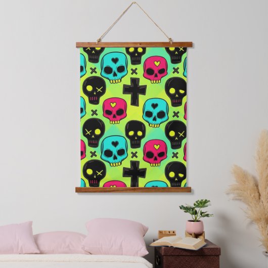 Skull Pattern Hangend Wandkleed (Slaapkamer)