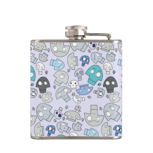 Skull Pattern Heupfles (Achterkant)