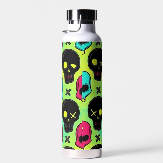 Skull Pattern Insulated Bottle Waterfles (Rechts)