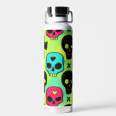 Skull Pattern Insulated Bottle Waterfles (Achterkant)